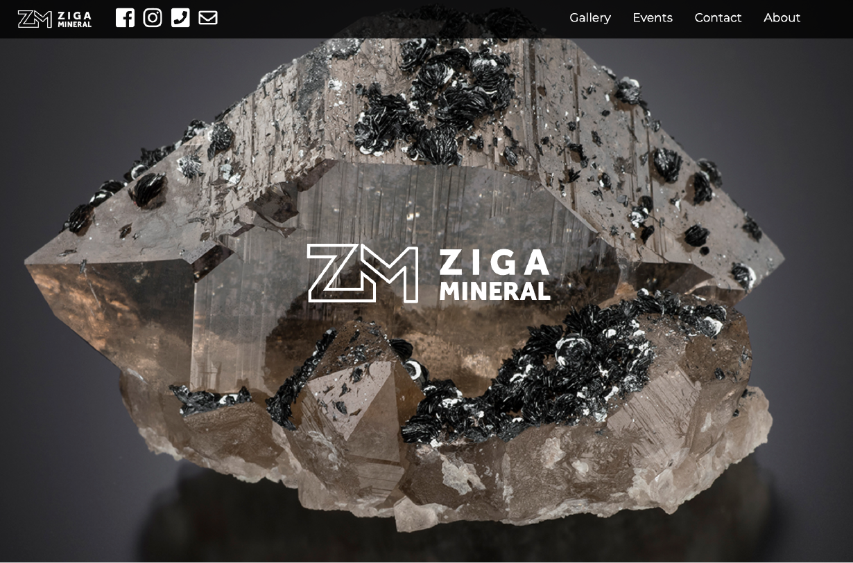 Ziga Mineral Website Homepage